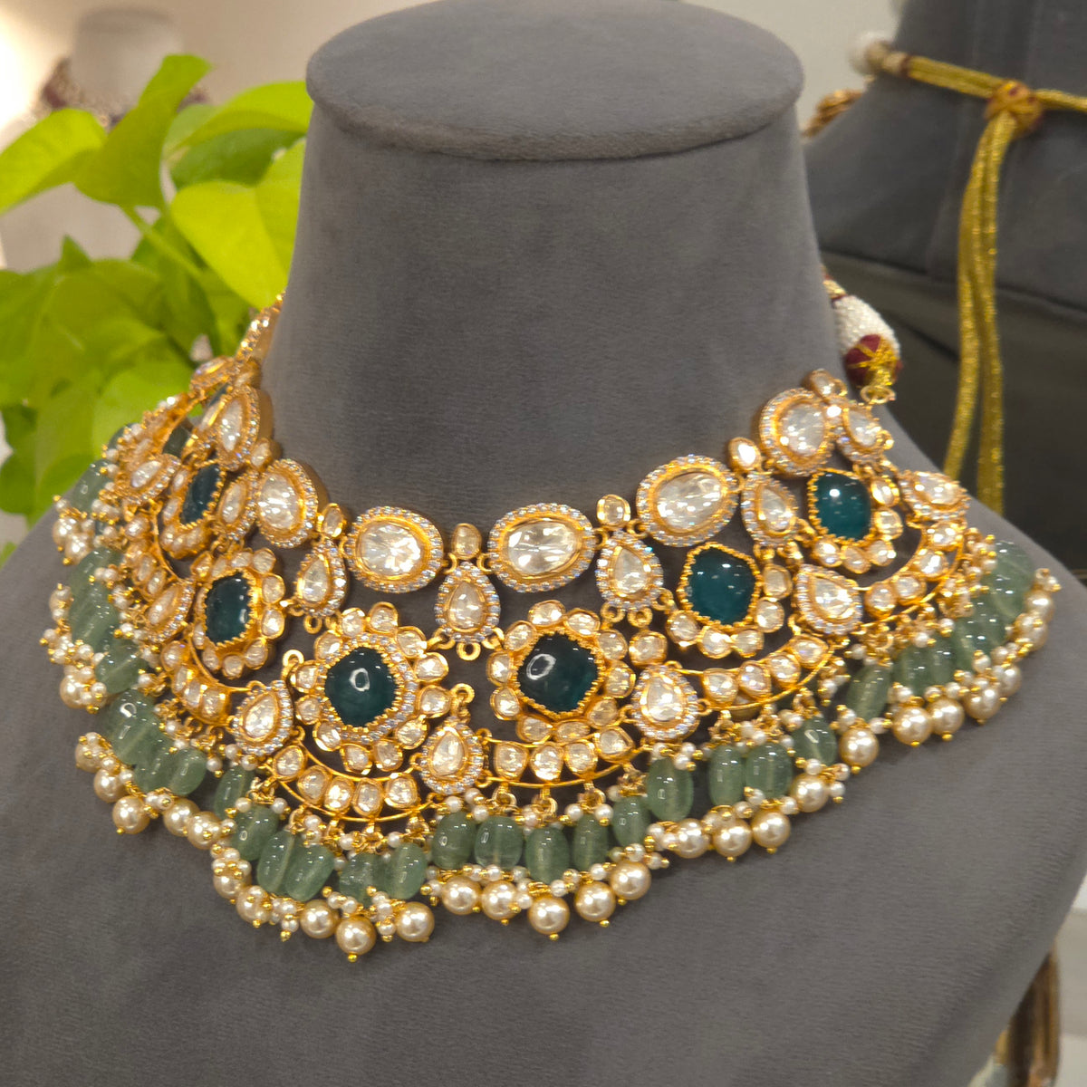 Ayesha moissanite polki set