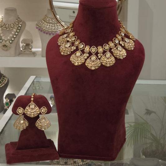 Noor moissanite polki choker