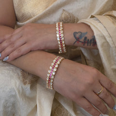 Raavi moissanite polki bangles