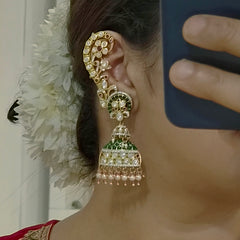 Hezal polki karnfhool earrings