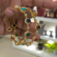 Barkha moissanite navrattan bangle