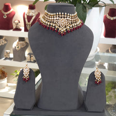 Niharika moissanite polki set