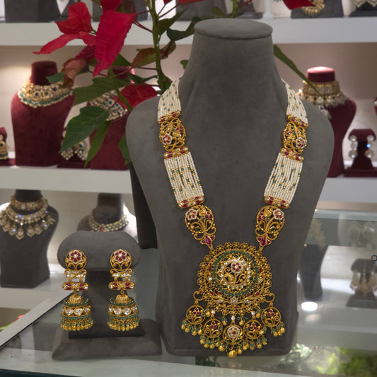 Radha long polki set