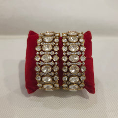 Megha moissanite polki bangle