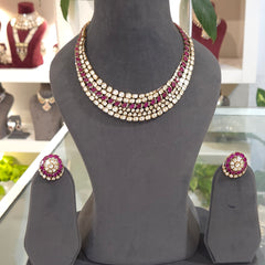 Amritaa Mossanite Polki set