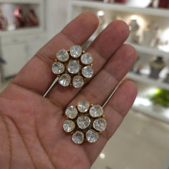 Chahat moissanite polki studs
