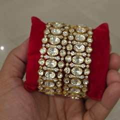 Megha moissanite polki bangle