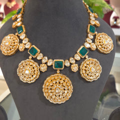 Mukta moissanite polki set