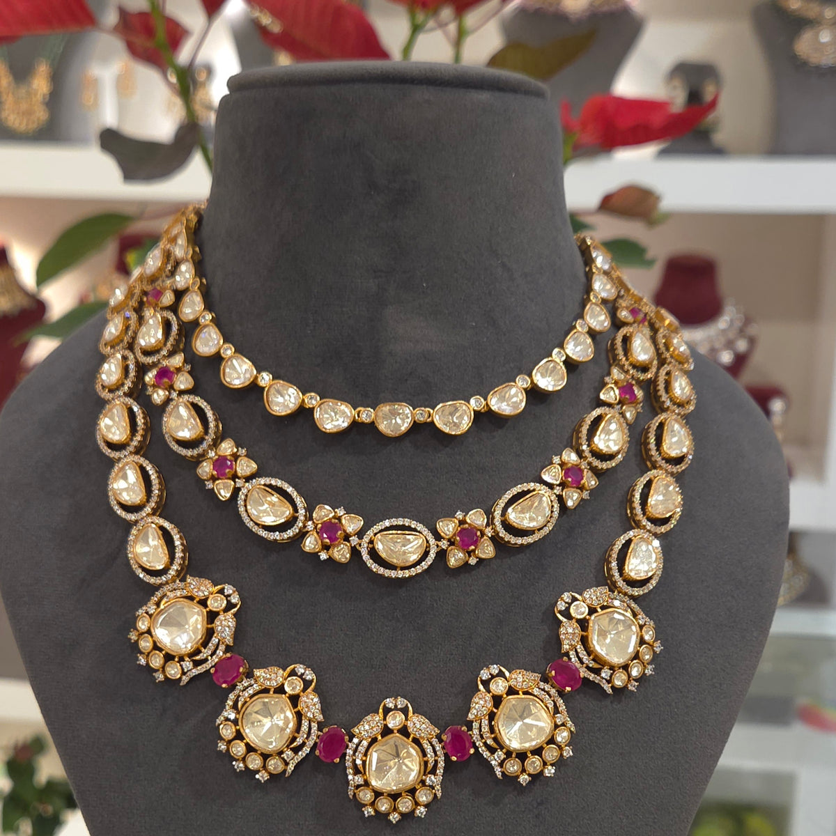Ruhani moissanite polki set
