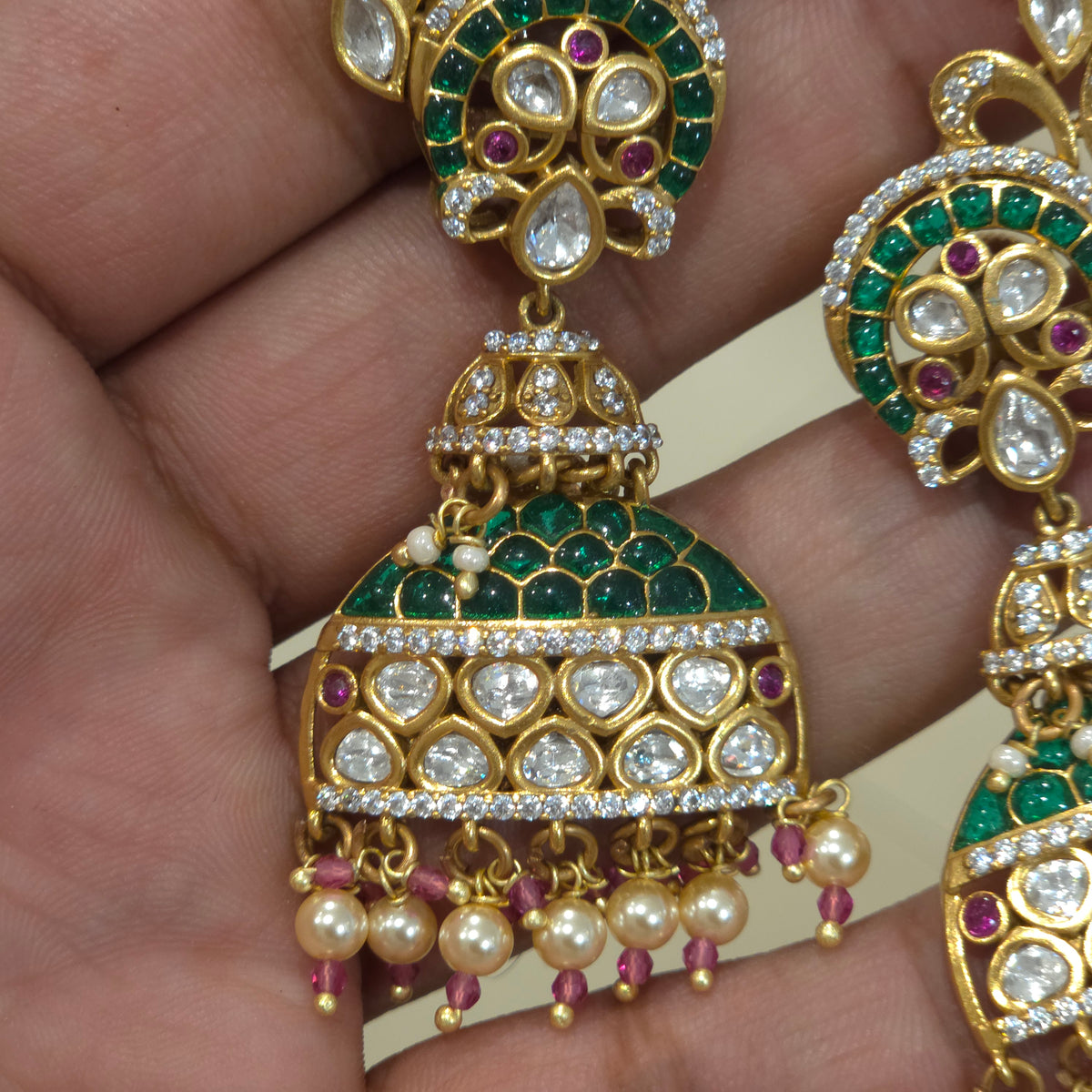 Hezal polki karnfhool earrings