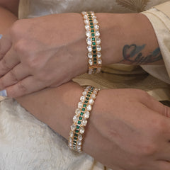 Raavi moissanite polki bangles
