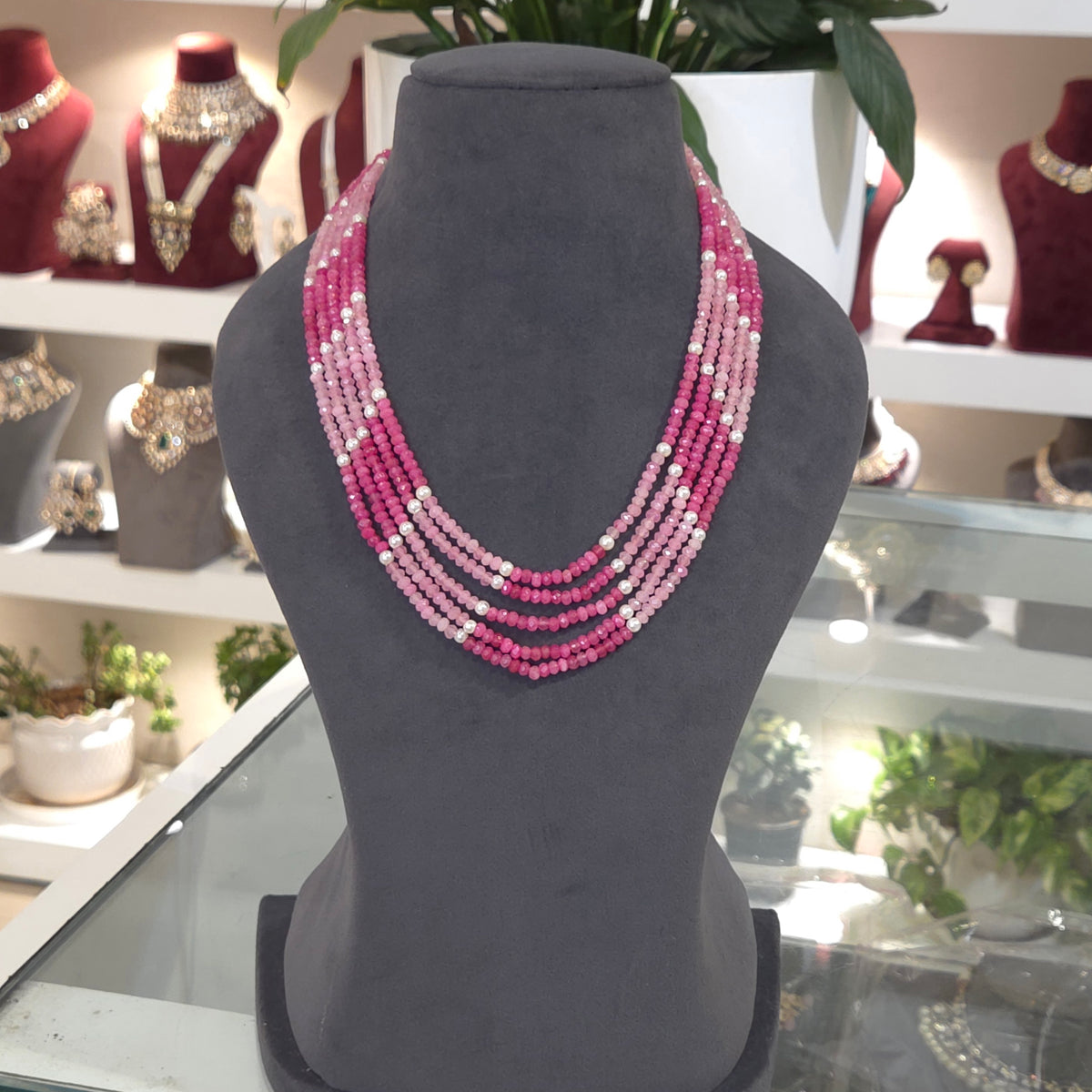 Blush pink strands