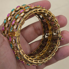 Sagrika Moissanite polki bangles