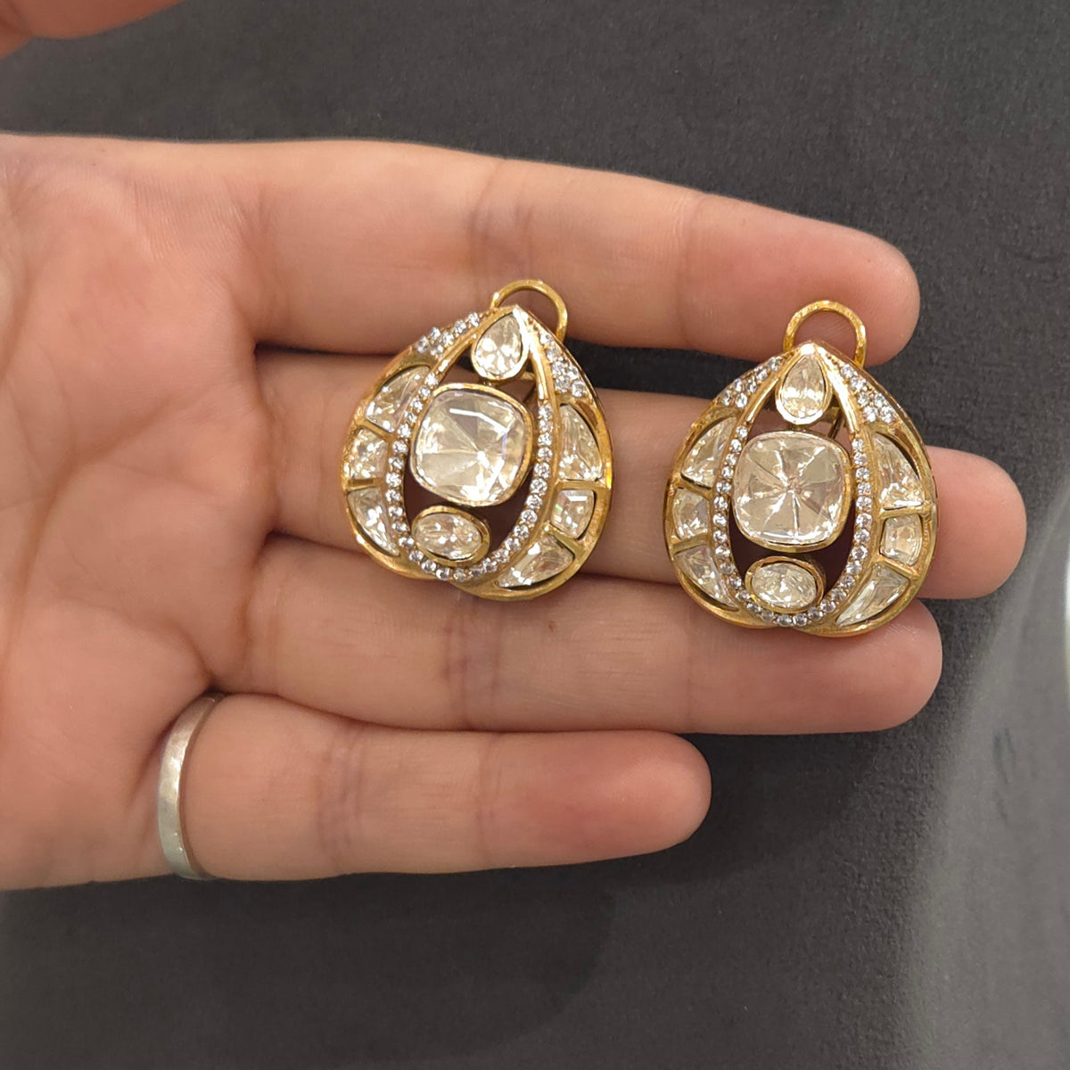 Sonal polki earrings