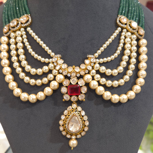 Mishti moissanite polki set