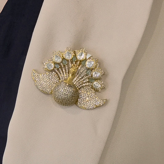 Peacock Ad brooch