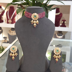 Raaga moissanite polki choker set