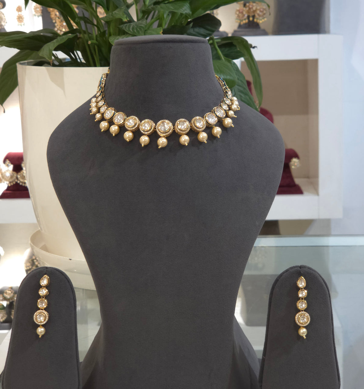 Isha kundan polki set
