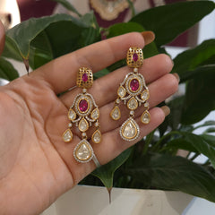 Sanjh polki necklace set