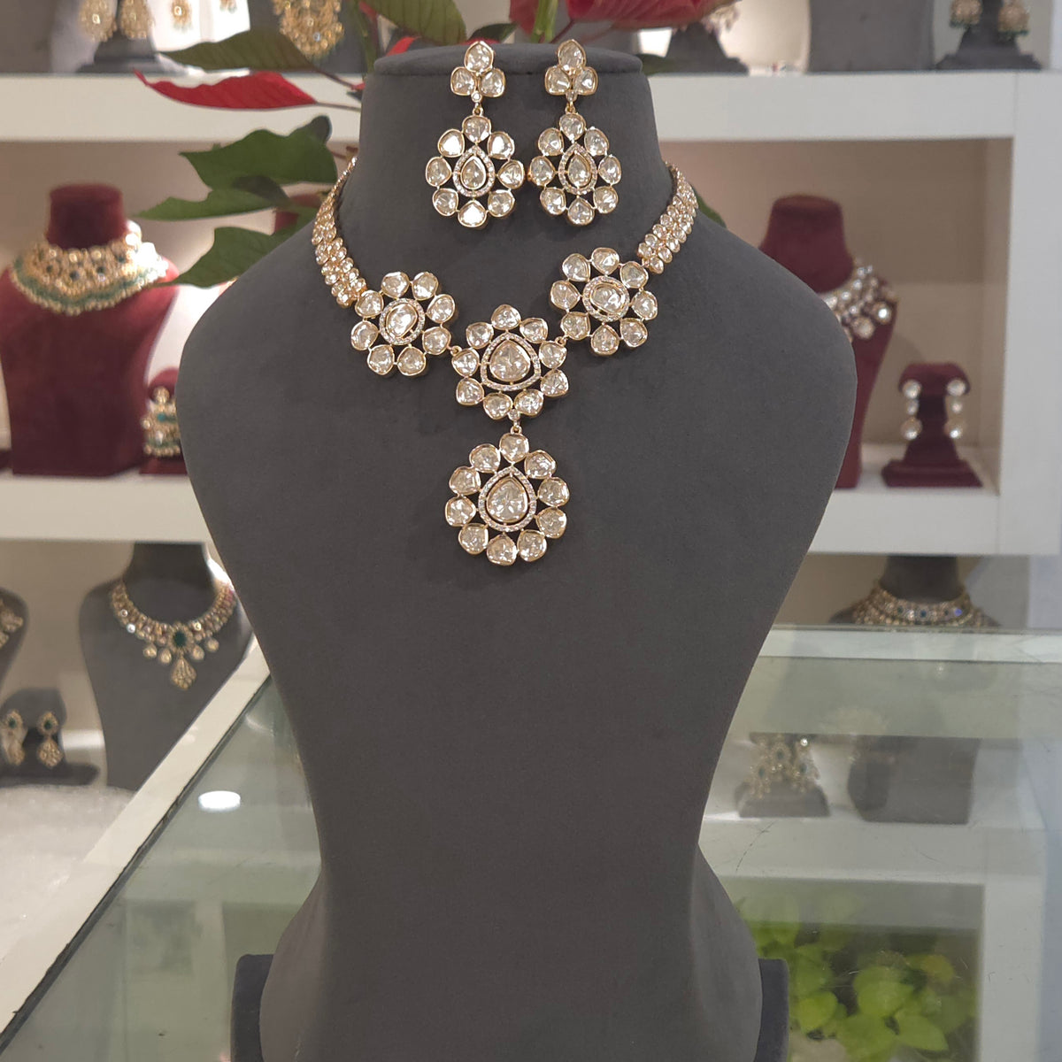 Purnima polki necklace set