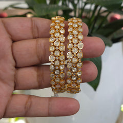 Vishu moissanite polki bangles