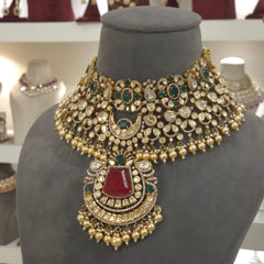 Agam moissanite polki set