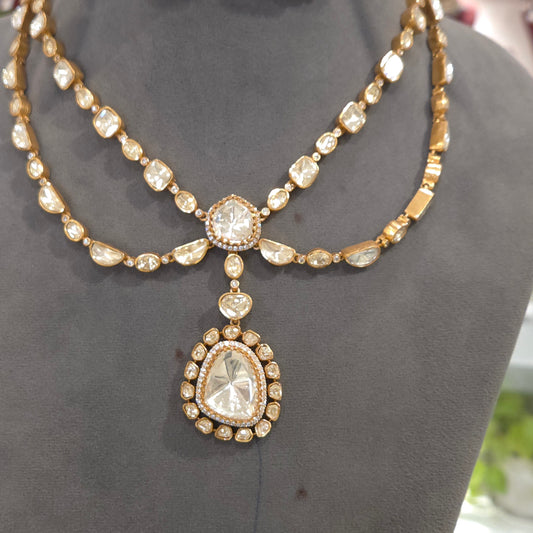Raavi moissanite polki set