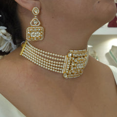 Shreya moissanite polki choker