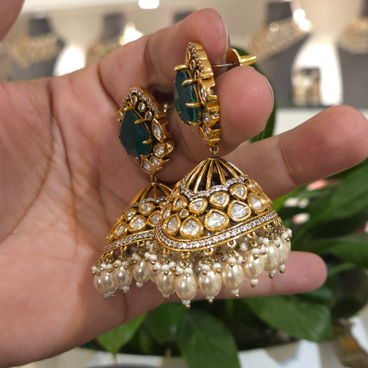 Anshi polki jhumka