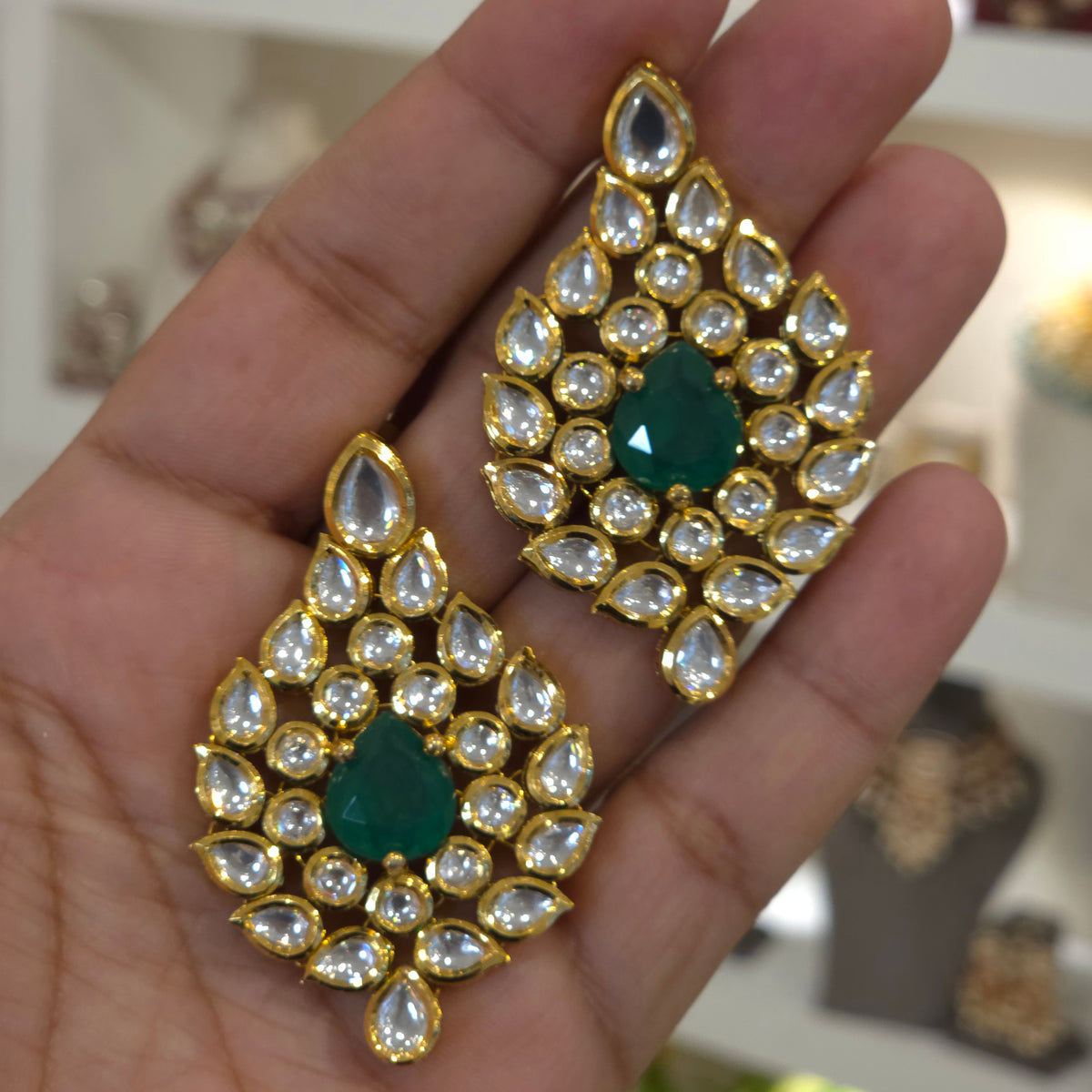 Radha kundan earrings