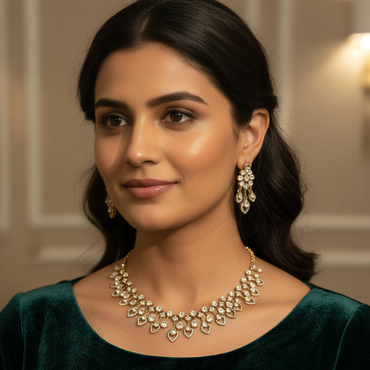 Beena moissanite neckline set