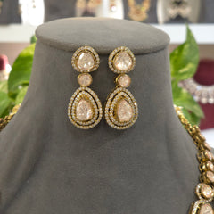 Shreya Moissanite polki necklace set