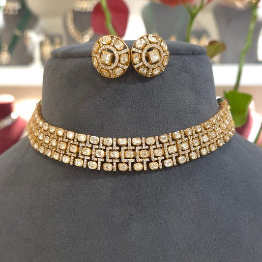 Mehraz moissanite polkj choker set