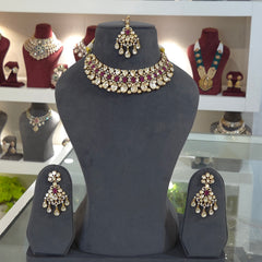 Nihar moissanite polki set