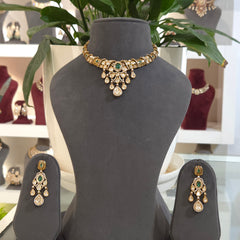 Sanjh polki necklace set