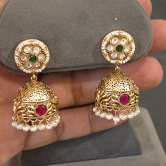 Beena antique golden long set