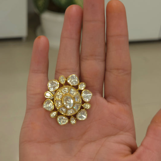Heena Moissanite polki ring