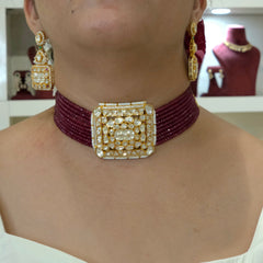 Shreya moissanite polki choker