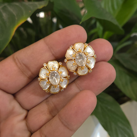 Manjula small moissanite studs