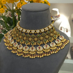 Malini golden polki set