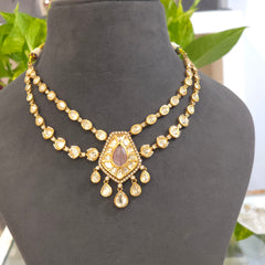 Parveen polki necklace set