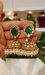 Anshi polki jhumka