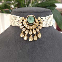 Meenali moissanite choker set