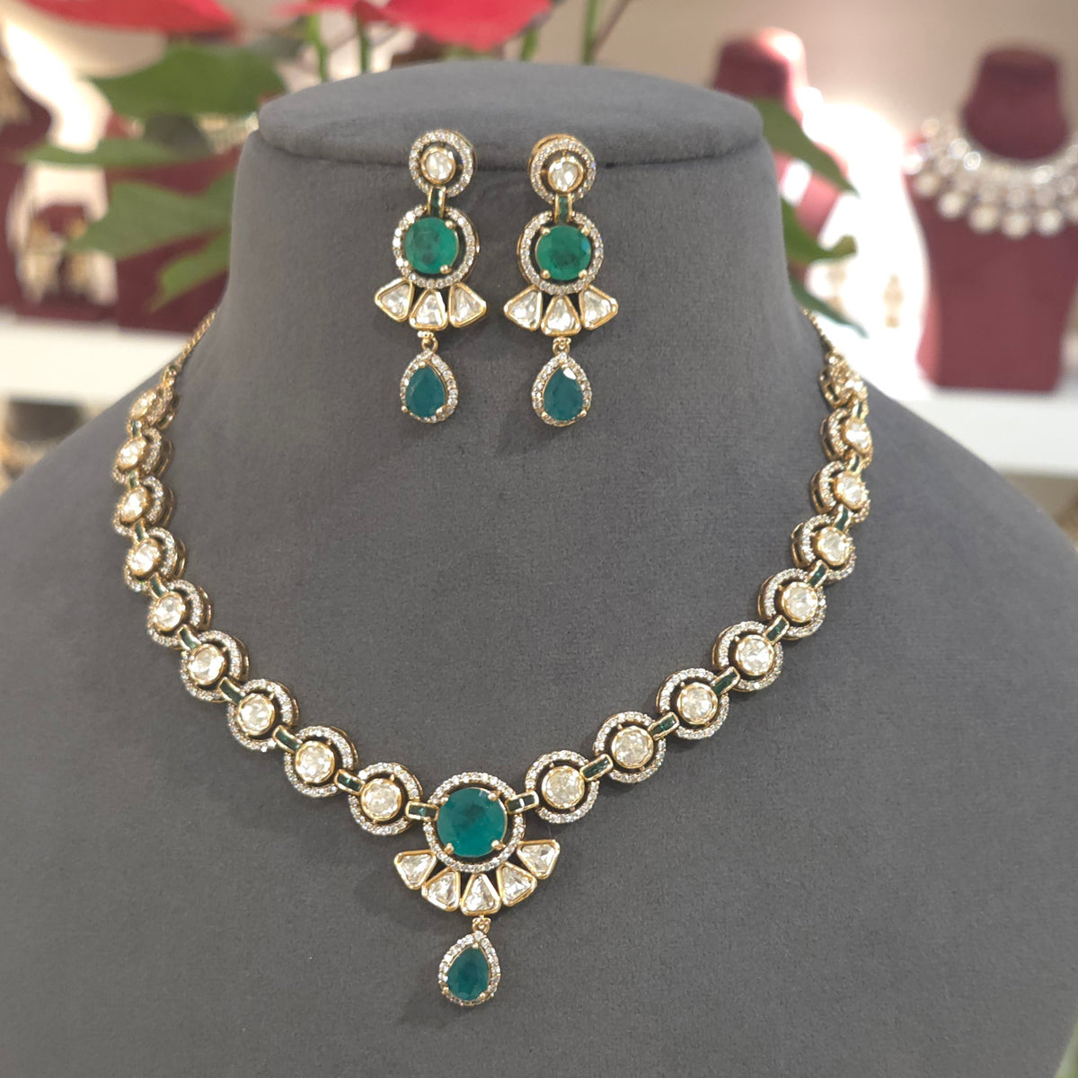 Varsha polki necklace set