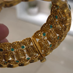 Dhara handset moissanite polki bangle