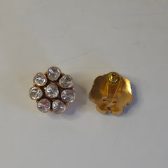 Chahat moissanite polki studs