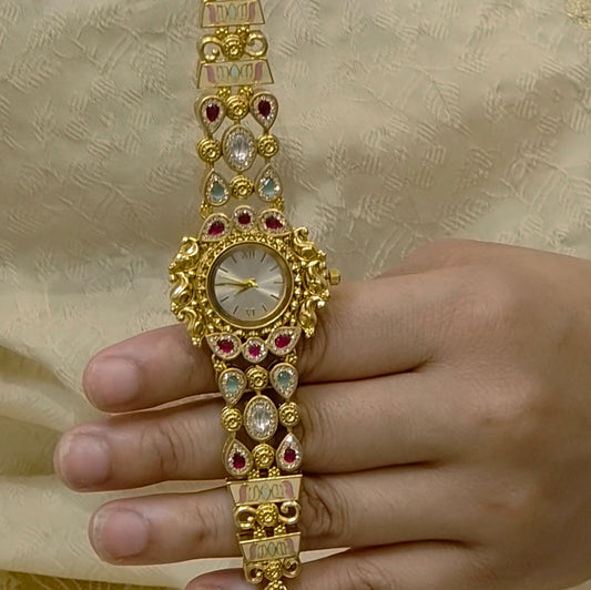 Rahat antique gold watch