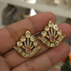 Vashi moissanite polki studs