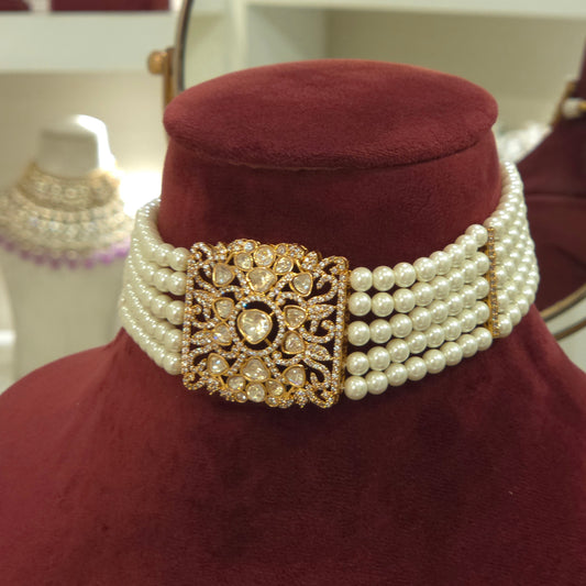 Tarini moissanite polki set