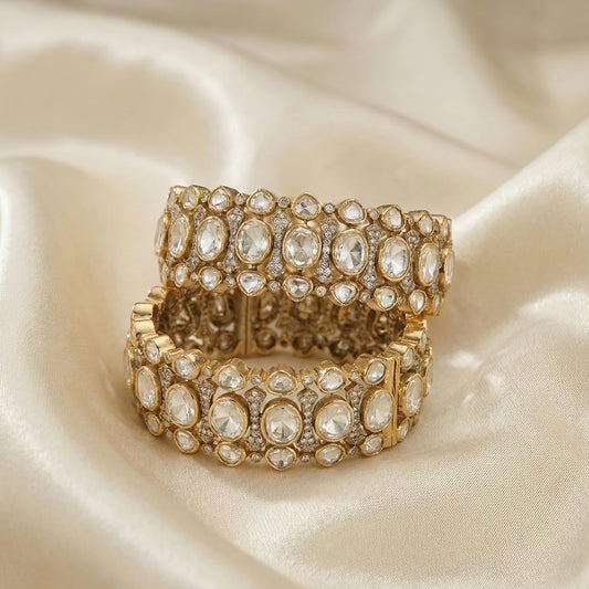 Megha moissanite polki bangle